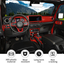 For 2024+ Jeep Wrangler JL & Gladiator JT 4-Door Version Interior Center Console Gear Shift Trim Cover Kit (14 pcs) RT-TCZ