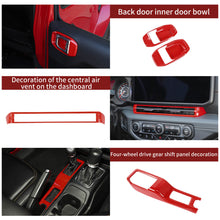 For 2024+ Jeep Wrangler JL & Gladiator JT 4-Door Version Interior Center Console Gear Shift Trim Cover Kit (14 pcs) RT-TCZ