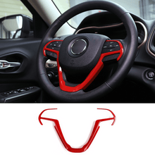 For 2014-2021 Jeep Grand Cherokee WK2 & 2014+ Cherokee Steering Wheel Trim Cover RT-TCZ