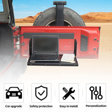 For 2007-2017 Jeep Wrangler JK JKU Rear Door Tailgate Table Shelf Storage Rack Black RT-TCZ