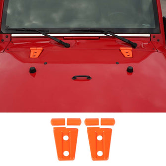 For 2007-2017 Jeep Wrangler JK 2 x Exterior Engine Hood Hinge Cover Trim RT-TCZ