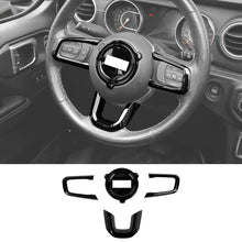 For 2018+ Jeep Wrangler JL JLU & Gladiator JT 4 x Steering Wheel Center Trim & Steering Wheel Trim RT-TCZ