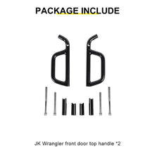 For 2007-2018 Jeep Wrangler JK Front Door Top Grab Handle Aluminium Alloy（2 pcs） RT-TCZ