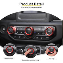 For 2018-2023 Jeep Wrangler & Gladiator JT Air Conditioning Headlight Switch Dashboard Air Vent Trim Ring (8 pcs) RT-TCZ