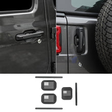 For 2018+ Jeep Wrangler JL 2-Door Version Exterior Car Door & Tailgade Handle Inserts Cover Trim RT-TCZ