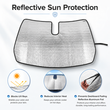 For 2017+ Jeep Compass Windshield Sunshade, Front Window Sun Shade Foldable Sun Visor Sunscreen RT-TCZ