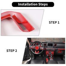 For 2018-2023 Jeep Wrangler JLU & Gladiator JT 4-Door 39PCS Red Full Set Interior Decoration Trim Kit Cover RT-TCZ