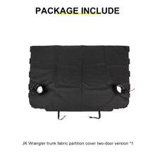 For 2007-2018 Jeep Wrangler JK 2-Door Version Car Rear Trunk Isolation Cover Accessories RT-TCZ