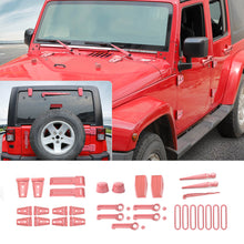 For 2007-2018 Jeep Wrangler JK 4-Door Version Full Set Exterior Decoration Hinges Trims Cover Kit (31 pcs) RT-TCZ