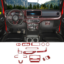 For 2024+ Jeep Wrangler JL & Gladiator JT Interior Center Console Cover Trim Kit (15 pcs) RT-TCZ