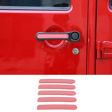 For 2007-2017 Jeep Wrangler JK JKU 4Door Door Handle Trim Insert Cover Strips RT-TCZ