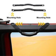 For 2024+ Jeep Wrangler JL/Gladiator JT 2 x Roll Bar Grab Handles Roof Top Paracord for Secure Grip, Essential Interior Accessories RT-TCZ