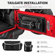 Canvas MOLLE Storage Bag Set for Jeep Wrangler Seat Back & Tailgate Organizer Accessories