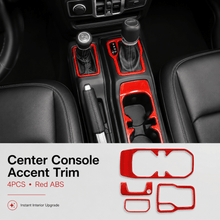 For 2018+ Jeep Wrangler JL, JLU & Gladiator JT Armrest Switch & Gear Shift Panel Trim Cover – Center Console Accent Cup Holder Bezel RT-TCZ