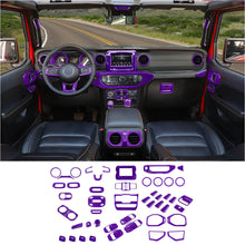 For 2018-2023 Jeep Wrangler JL / Gladiator JT 4 Door--47PCS Inner Center Console, Door, and Roof Cover Trim Kit Set RT-TCZ