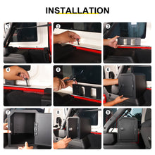 For 2024+ Jeep Wrangler JL 4-Door Version Interior Rear Cargo Safe Box Storage Combination Key Lock RT-TCZ