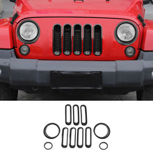 For 2007-2018 Jeep Wrangler JK Front Grill Inserts & Headlight Trim & Turn Signal Bezel Kit（11 pcs） RT-TCZ