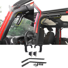 For 2007-2018 Jeep Wrangler JK JKU & Unlimited 4 Door Metal Top Grab Handles Kit 4pcs (Upgraded Version) Black RT-TCZ