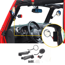 For 2007-2017 Jeep Wrangler JK JKU Door Off Mirrors Rear View Quick Release Mirrors with Phone Holder Mount RT-TCZ