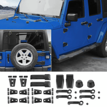 For 2007-2018 Jeep Wrangler JK 21 x Door Handle Hinge Cover Hood Rubber Head Cap Trim Cover Kit RT-TCZ