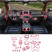 For 2018-2023 Jeep Wrangler JL / Gladiator JT 4 Door--47PCS Inner Center Console, Door, and Roof Cover Trim Kit Set RT-TCZ