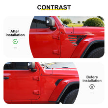 For 2018+ Jeep Wrangler JL & Gladiator JT Exterior Front Leaf Fender Sticker Trim Cover (2 pcs) RT-TCZ