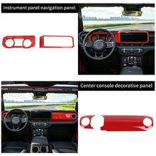 For 2024+ Jeep Wrangler JL & Gladiator JT Center Console Dashboard Gear Shift Bezel Trim Cover Kit (6 pcs) RT-TCZ