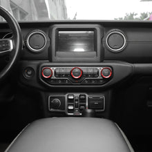 For 2018-2023 Jeep Wrangler JL & Gladiator JT Aluminum Air Vent & Center Console Control Trim Cover Kit（12 pcs） RT-TCZ