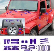 For 2007-2018 Jeep Wrangler JK 4-Door Version Full Set Exterior Decoration Hinges Trims Cover Kit (31 pcs) RT-TCZ
