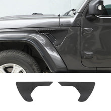 For 2018+ Jeep Wrangler JL & Gladiator JT Exterior Front Leaf Board Fender Air Outlet Sticker Trim Cover (2 pcs) RT-TCZ