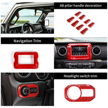 For 2018-2023 Jeep Wrangler JL / Gladiator JT 4 Door--47PCS Inner Center Console, Door, and Roof Cover Trim Kit Set RT-TCZ