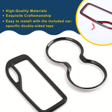 For 2016-2021 Jeep Grand Cherokee Gear Shift Panel & Cup Holder Cover Trim Ring Bezels RT-TCZ