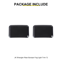 For 2007-2018 Jeep Wrangler JK Rear Bumper Fog Light Lamp Trim Cover Guard (2 pcs) RT-TCZ