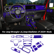 For 2024+ Jeep Wrangler JL & Gladiator JT 4-Door Version Interior Center Console Gear Shift Trim Cover Kit (14 pcs) RT-TCZ