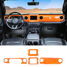 For 2018-2023 Jeep Wrangler JL JLU & Gladiator JT 4PCS Central Navigation Cover Console Panel Trim RT-TCZ
