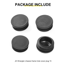 For 2007-2018 Jeep Wrangler JK Rear Chassis Frame Tube Hole Cover Plugs (4 pcs) RT-TCZ