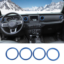 For 2018-2023 Jeep Wrangler JL & Gladiator JT Dashboard Air Conditioning Vents Cover Ring Trim Aluminum Alloy RT-TCZ