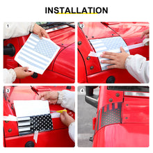 For 2007-2018 Jeep Wrangler JK Front Engine Hood Vinyl Decal Wrap Corner Sticker American Flag（2 pcs） RT-TCZ