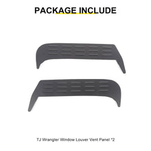 For 1997-2006 Jeep Wrangler TJ Front Door Window Louver Air Vent Panel Cover Trim (2 pcs) RT-TCZ