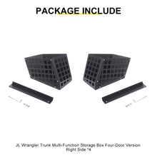 For 2018-2023 Jeep Wrangler JL 4-Door Version Rear Trunk Cargo Side Storage Bracket Organizer Basket RT-TCZ
