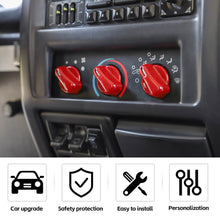 For 1997-2006 Jeep Wrangler TJ Air Condition Switch Button Knob Decor Trim Cover RT-TCZ