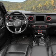 For 2018-2023 Jeep Wrangler JL & Gladiator JT Aluminum Air Vent & Center Console Control Trim Cover Kit（12 pcs） RT-TCZ