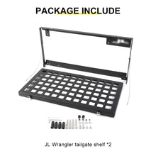 For 2018+ Jeep Wrangler JL Interior Rear Tailgate Table Cargo Shelf Storage Rack Accessories RT-TCZ