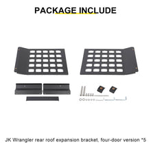 For 2007-2018 Jeep Wrangler JKU 4 Door Rear Roof Rack Hard Top Molle Racks Luggage Panel（5 pcs） RT-TCZ