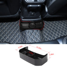 For 2018+ Jeep Wrangler JL JLU, Gladiator JT Rear Seat Cup Holder Floor Console Mounted Drink Holders Storage Box RT-TCZ