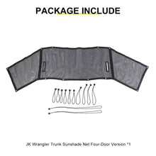 For 2007-2018 Jeep Wrangler JK 4-Door Version Rear Trunk Sunshade Mesh Insulation Net Cover RT-TCZ