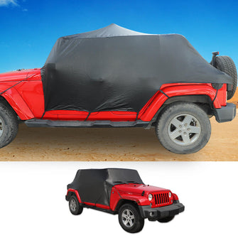 For Jeep Wrangler JKU 2007-2017 4Door Waterproof Protection Cab Car Cover