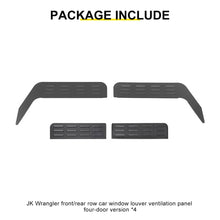 For 2007-2018 Jeep Wrangler JK Front Rear Door Window Louver Air Vent Panel Trim RT-TCZ