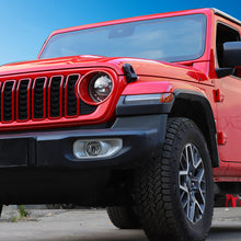 For 2024+ Jeep Wrangler JL & Gladiator JT Exterior Front Grille Inserts Headlight Trim Ring & Tow Hook Protective Cover (11 pcs) RT-TCZ
