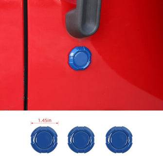 For Jeep Wrangler JK JKU Door Lock Trim Cover ABS 3pc RT-TCZ